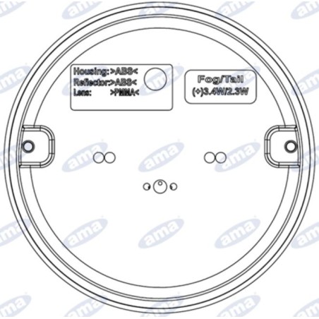 Feu de position droit led diamètre 140mm tracteur machine 12-24V