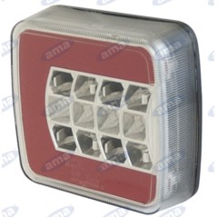 Right taillight led 106,5x98,8x35mm tractor operating machine 12-24V | NewgardenAgri.com