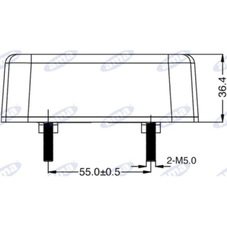 Tail light right or left led 104x97x35mm tractor operating machine 12-24V E4