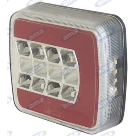 Left taillight led 106,5x98,8x35mm tractor operating machine 12-24V | NewgardenAgri.com