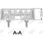 Feu arrière gauche à led 106,5x98,8x35mm tracteur machine 12-24V