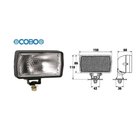 Worklight and attachment with joint and frame for COBO agricultural tractor | NewgardenAgri.com