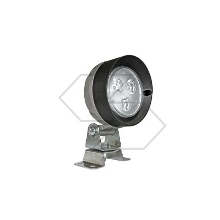 Worklight 3 Led 10-30V 500 lumens Ø  106 mm for agricultural tractor 10 - 36v - 9w