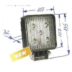 Faro lavoro 5 led 12-24V NEWGARDENSTORE 1150 lumens per trattore agricolo | NewgardenAgri.com