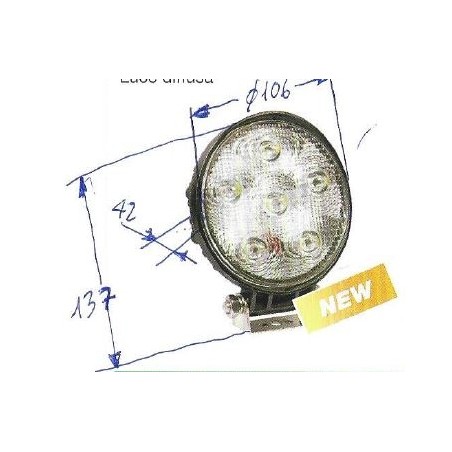 Faro 6 LED 12-24V NEWGARDENSTORE 1350 lúmenes para tractor agrícola | NewgardenAgri.com