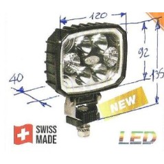 Arbeitsscheinwerfer 6 leds 12-24V NEWGARDENSTORE 1500 Lumen für Ackerschlepper | NewgardenAgri.com