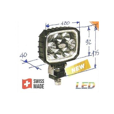 Arbeitsscheinwerfer 6 leds 12-24V NEWGARDENSTORE 1500 Lumen für Ackerschlepper | NewgardenAgri.com