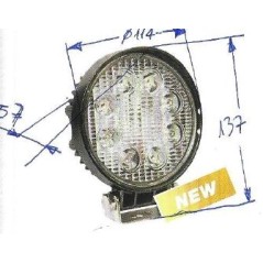 Faro lavoro 8 led 12-24V NEWGARDENSTORE 1850 lumens per trattore agricolo A28404 | NewgardenAgri.com