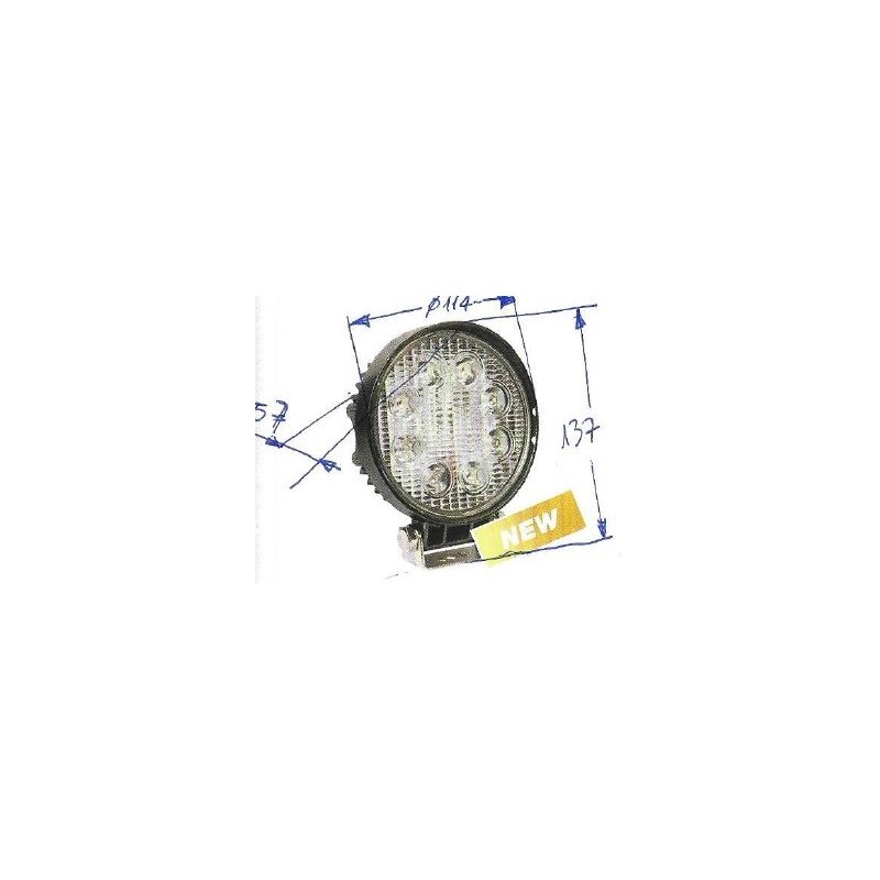 Faro de trabajo 8 LED 12-24V NEWGARDENSTORE 1850 lúmenes para tractor agrícola A28404