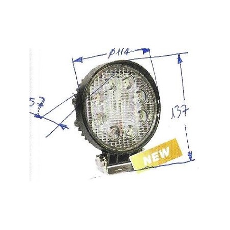 Faro lavoro 8 led 12-24V NEWGARDENSTORE 1850 lumens per trattore agricolo A28404 | NewgardenAgri.com