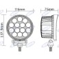 Faro de trabajo LED 137,5x116mm 10-30V 42W 2500LM cable de salida 40-60cm máquina agrícola