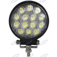 Faro lavoro LED 137,5x116mm 10-30V 42W 2500LM cablaggio 40-60cm macchina agricola | NewgardenAgri.com