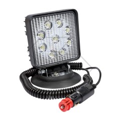 Arbeitsscheinwerfer Landmaschine 9 LED mit Magnetfuß 12 / 24 V 2000 L A28412 | NewgardenAgri.com