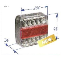 NEWGARDENSTORE 12V LED rear light for agricultural tractor | NewgardenAgri.com