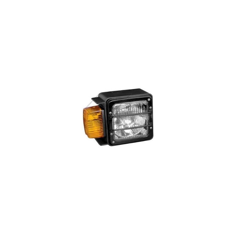 Headlight with right-hand traffic light for agricultural tractor 210x147x120mm