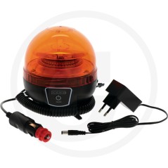 Faro rotante a batteria LED 12/24V fissaggio a magnete ventosa macchina agricola | NewgardenAgri.com