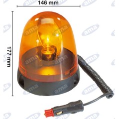 Girofaro 12/24V base magnetica 177x146mm trattore macchina agricola semovente | NewgardenAgri.com