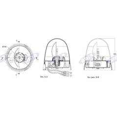 Balise 12/24V base plate 164x146mm tracteur automoteur agricole H1 | NewgardenAgri.com