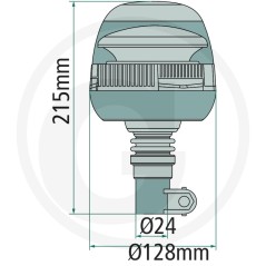 Baliza Led 12 / 24 V tensión baliza giratoria simple / doble intermitente