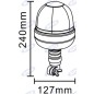 Girofaro alogeno 12V 55W base flessibile 240x127 mm trattore veicolo industriale