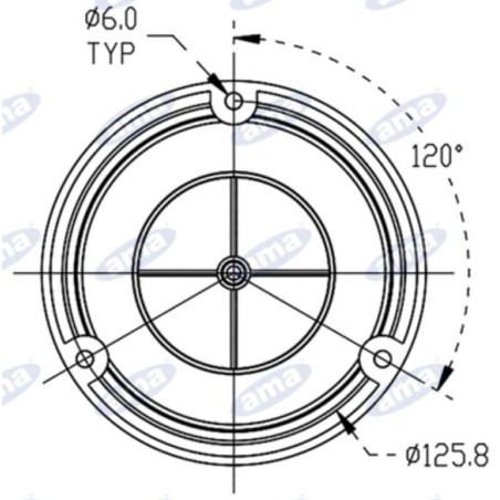 Balise halogène 12V 55W base plate 160x140mm tracteur véhicule industriel IP66