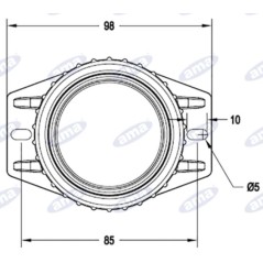 Baliza LED 10-100V 130x98mm para plataforma elevadora autopropulsada