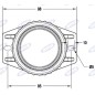 Feu à LED 10-100V 130x98mm pour chariot élévateur automoteur à plate-forme