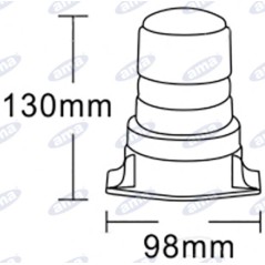 LED-Kennleuchte 10-100V 130x98mm für selbstfahrende Hubwagen | NewgardenAgri.com