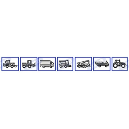 Girofaro LED 12-24V base magnetica 169x127mm trattore macchina agricola semovente