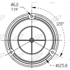 Girofaro LED 12-24V base piana 130x140mm trattore macchina agricola operatrice