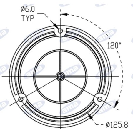 LED rotating beacon 12-24V flat base 130x140mm tractor agricultural machine