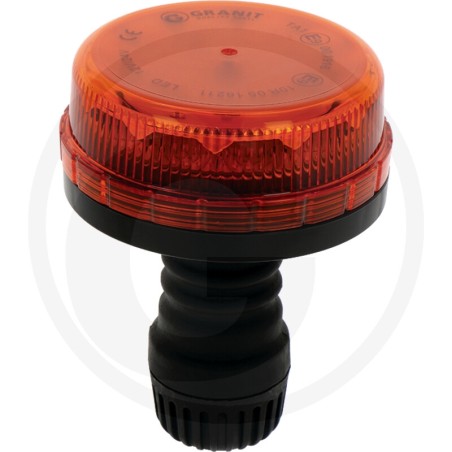 Girofaro led 12/24V montaggio bocchettone doppio flash macchina agricola | NewgardenAgri.com