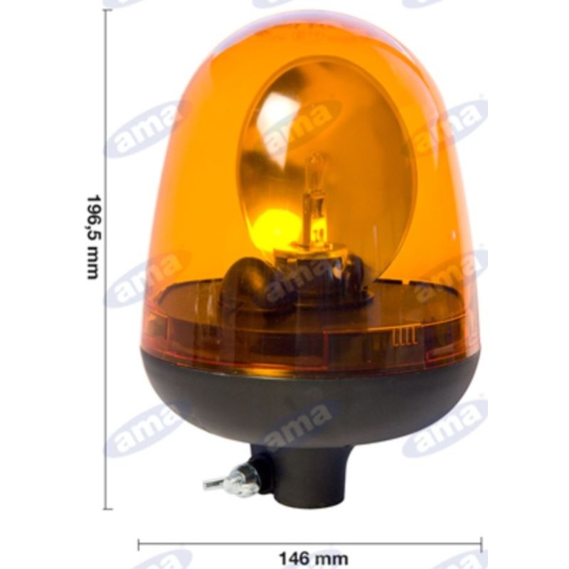 Girofaro serie ONE 24V attacco a imbuto 196,5x146mm macchina agricola semovente