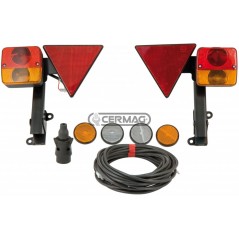 Light kit mounted on support with snap-on tilting for agricultural machine | NewgardenAgri.com