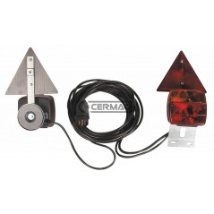 Agricultural machine magnetic rear light kit with triangular reflectors | NewgardenAgri.com