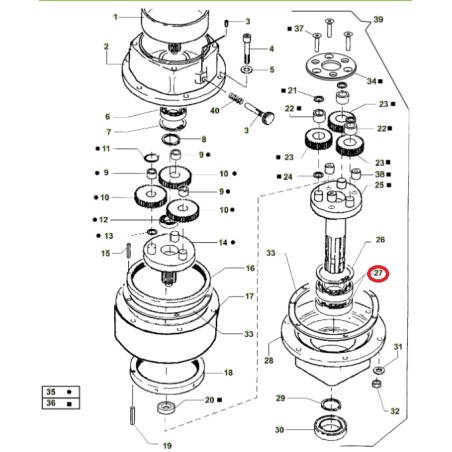 Cuscinetto ORIGINALE ACTIVE trivella modelli t143 - t152 020799 | NewgardenAgri.com