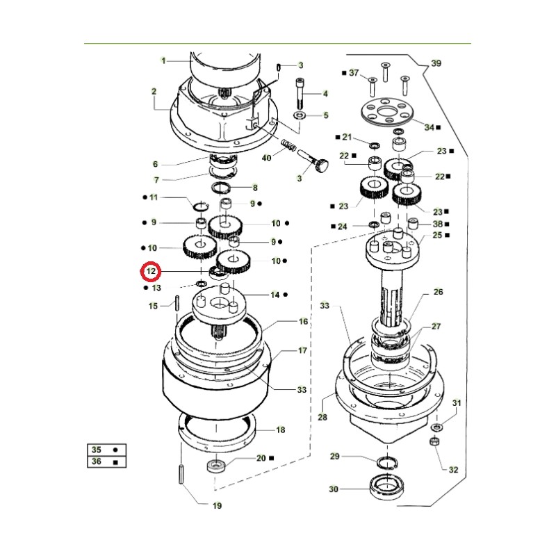 Cuscinetto ORIGINALE ACTIVE trivella modelli t143 - t152 020801