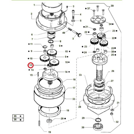 Cuscinetto ORIGINALE ACTIVE trivella modelli t143 - t152 020801 | NewgardenAgri.com