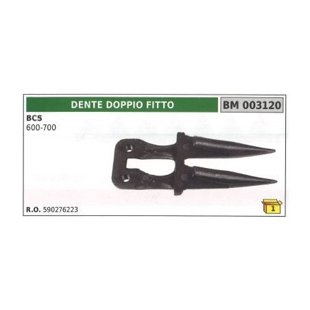 Dente doppio fitto per trattore agricolo BCS 600 700 | NewgardenAgri.com