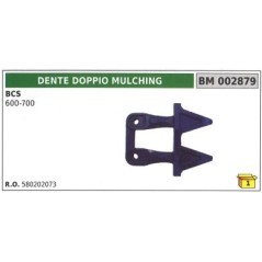 Dente doppio mulching per trattore agricolo BCS 600 700 | NewgardenAgri.com