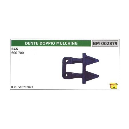 Dent double mulching pour tracteur agricole BCS 600 700 | NewgardenAgri.com