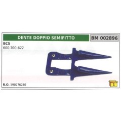 Dente doppio semifitto per trattore agricolo BCS 600 700 622 | NewgardenAgri.com