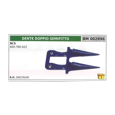 Dent double semi-fine pour tracteur agricole BCS 600 700 622 | NewgardenAgri.com