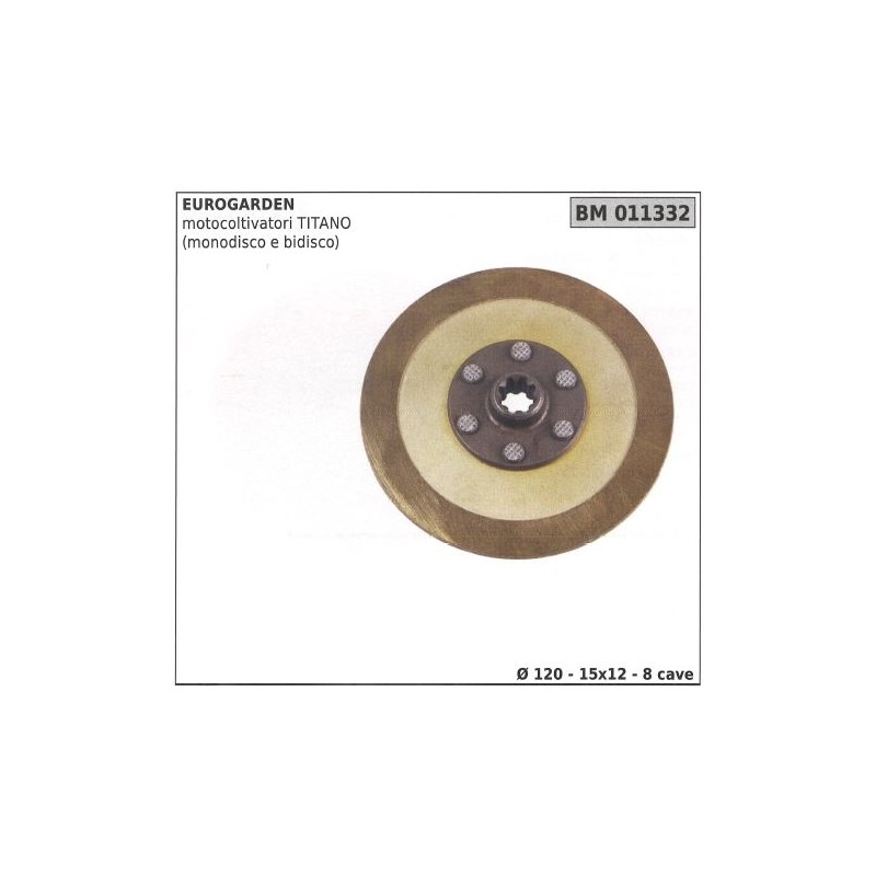 Disque d'embrayage pour motoculteur EUROGARDEN TITANO simple disque 011332