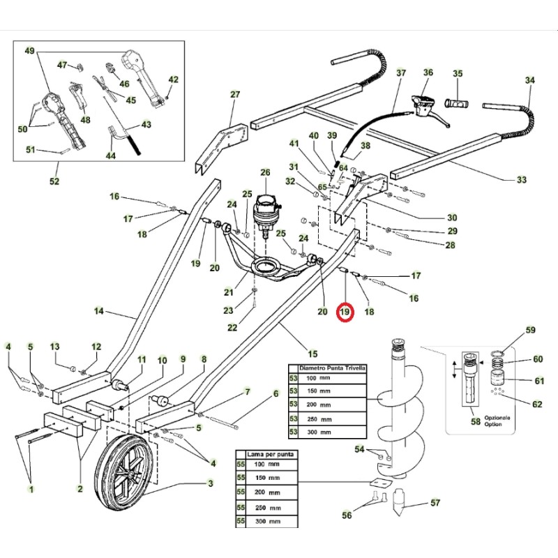 ORIGINAL ACTIVE t152 Bohrer Reduzierstück Halterung Nylon Distanzstück 020789