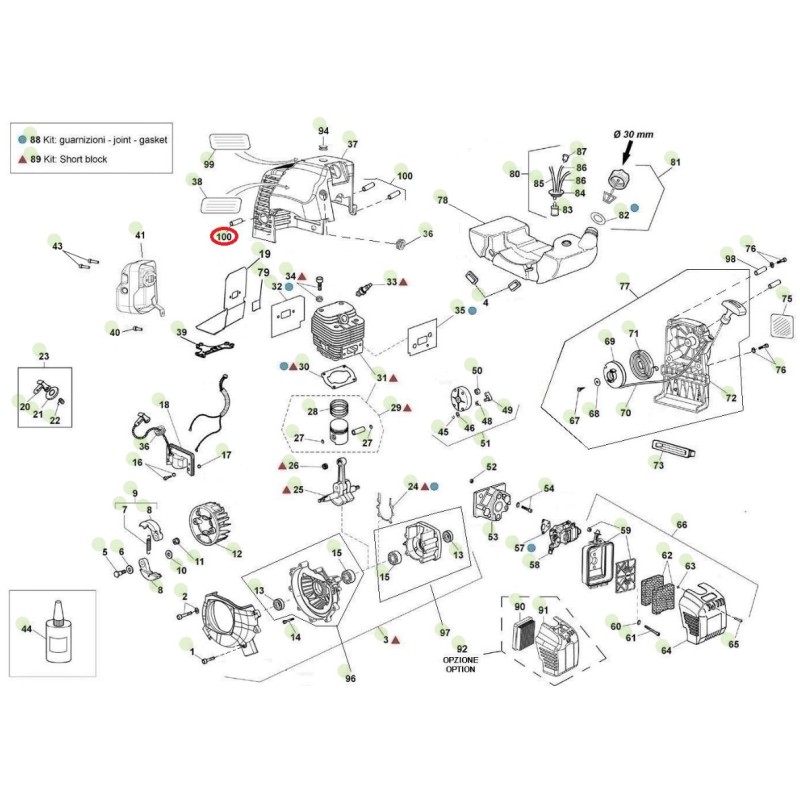 ORIGINAL ACTIVE t143 - t152 sinfín espaciador de latón 020560