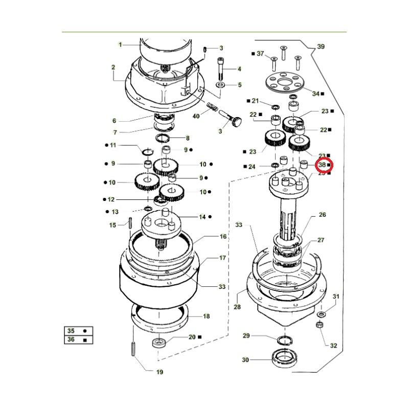 ORIGINAL ACTIVE Entretoise de renforcement de disque pour tarière modèles t143 - t152 022734