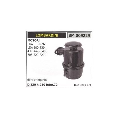 Luftfilter und Halterung LOMBARDINI Motorgrubber LDA91 LDA96 LDA97 3700.139 | NewgardenAgri.com