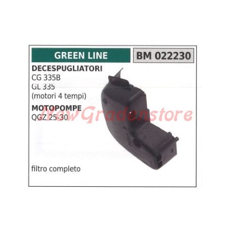 Filtro aria GREEN LINE decespugliatore CG 335B GL 335 motopompa QGZ 25 30 022230 | NewgardenAgri.com