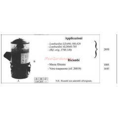 LOMBARDINI Luftfilter für LDA96 100 820 2050 Motorhacken | NewgardenAgri.com